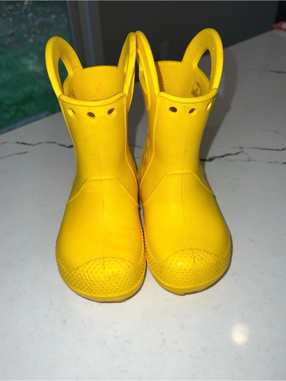 CROCS Kids Yellow Waterproof Pull-On Rain Boots